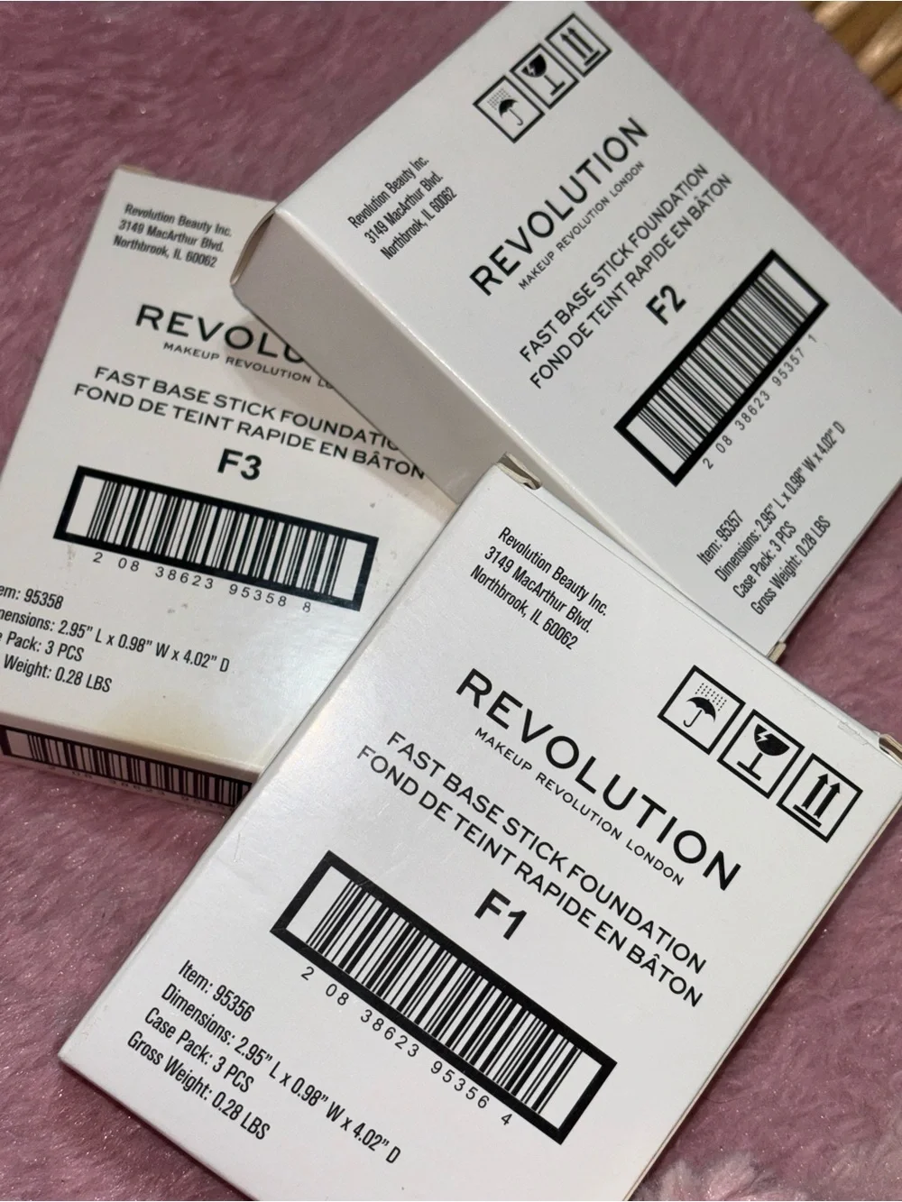 Makeup Revolution Fast Base Stick Foundations
